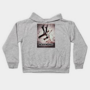 Wyoming Pronghorn Antelope Kids Hoodie